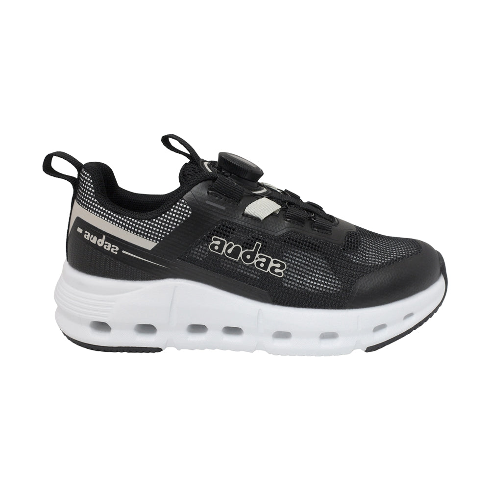 TENIS AUDAZ PARA NIÑO EN SINTÉTICO COLOR NEGRO SUIZA CON AJUSTE GIRATORIO