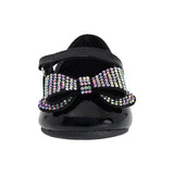 BALERINA COQUETA PARA NIÑA EN CHAROL COLOR NEGRO MARBI CON TIRA DE CONTACTO