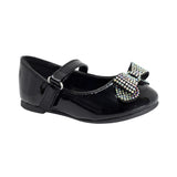 BALERINA COQUETA PARA NIÑA EN CHAROL COLOR NEGRO MARBI CON TIRA DE CONTACTO