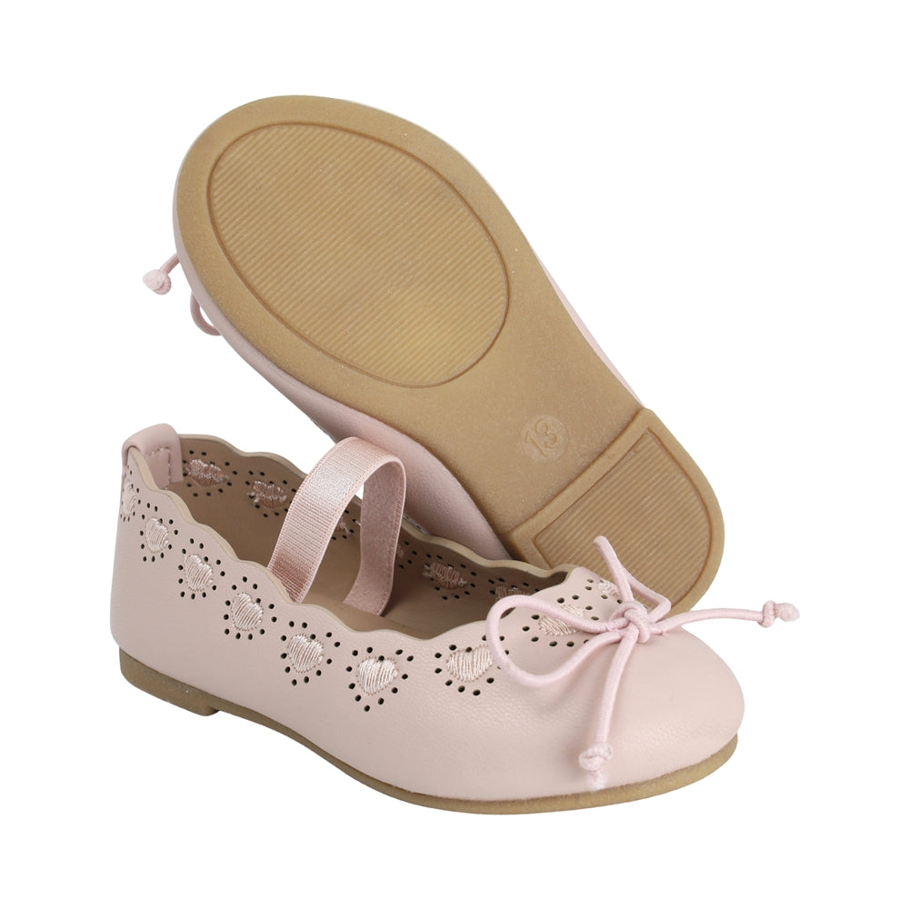 BALERINA COQUETA PARA NIÑA EN SINTÉTICO COLOR ROSA MARBI CON CINTA ELÁSTICA