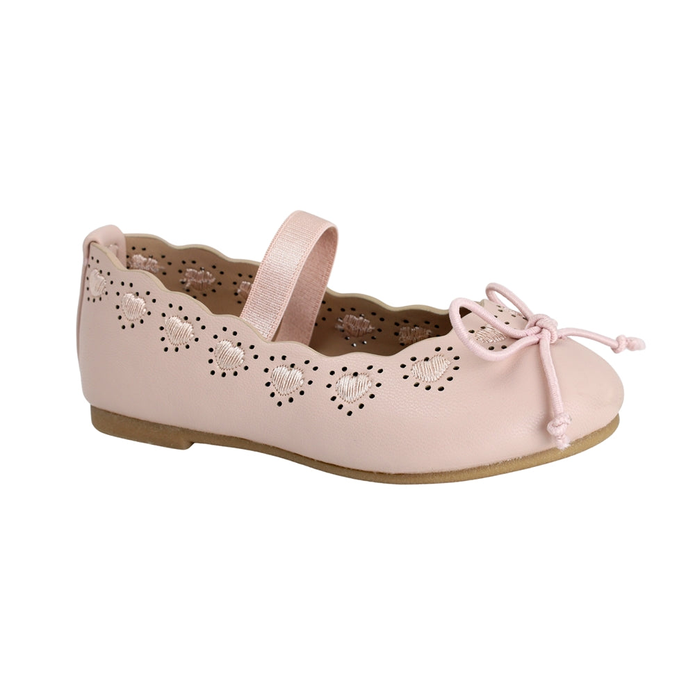 BALERINA COQUETA PARA NIÑA EN SINTÉTICO COLOR ROSA MARBI CON CINTA ELÁSTICA