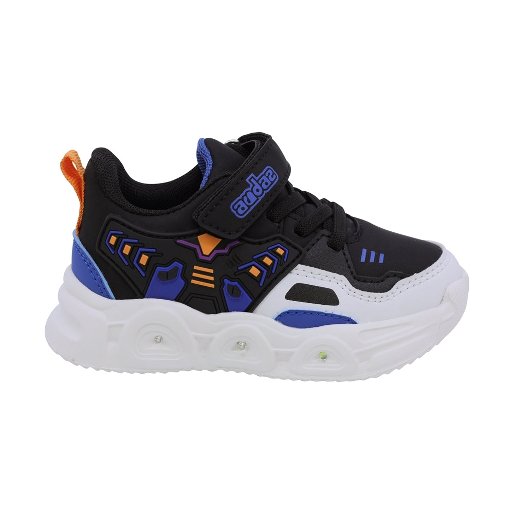 TENIS AUDAZ PARA NIÑO SINTÉTICO NEGRO ORION CON TIRA DE CONTACTO