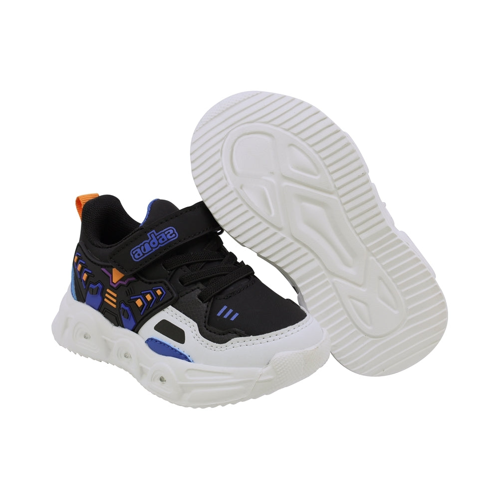 TENIS AUDAZ PARA NIÑO SINTÉTICO NEGRO ORION CON TIRA DE CONTACTO