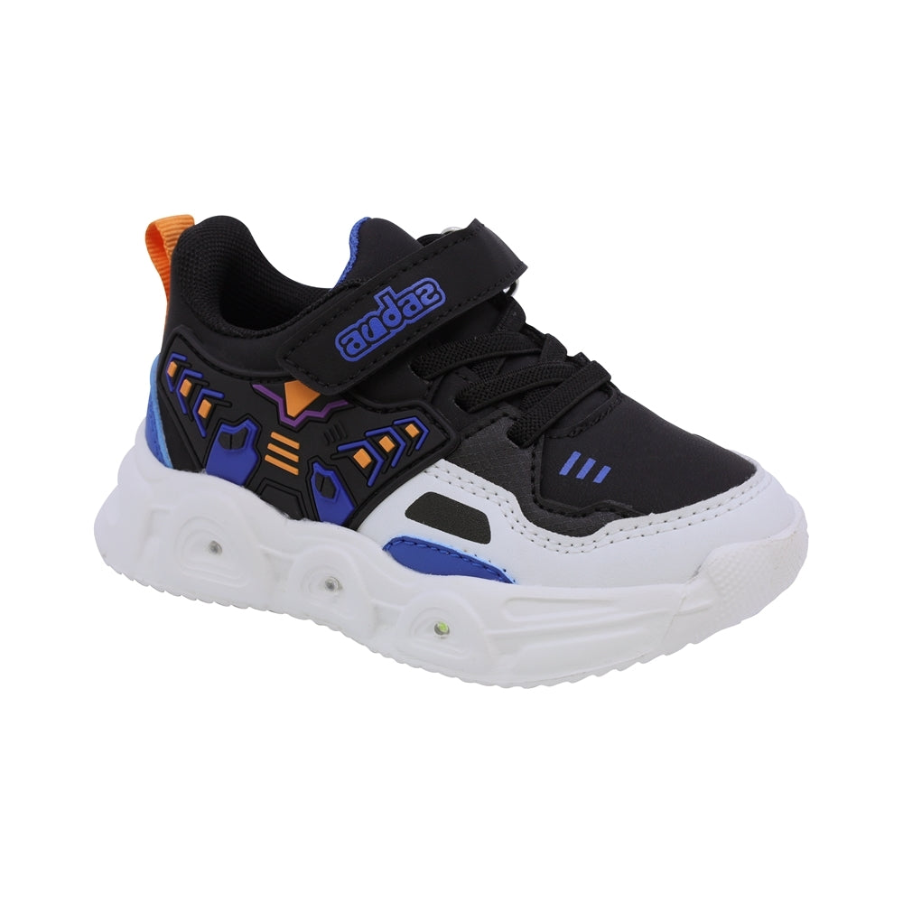 TENIS AUDAZ PARA NIÑO SINTÉTICO NEGRO ORION CON TIRA DE CONTACTO