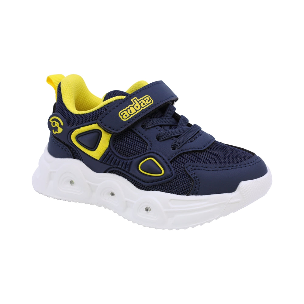 TENIS AUDAZ PARA NIÑO DE SINTÉTICO COLOR AZUL ORION CON LUCES