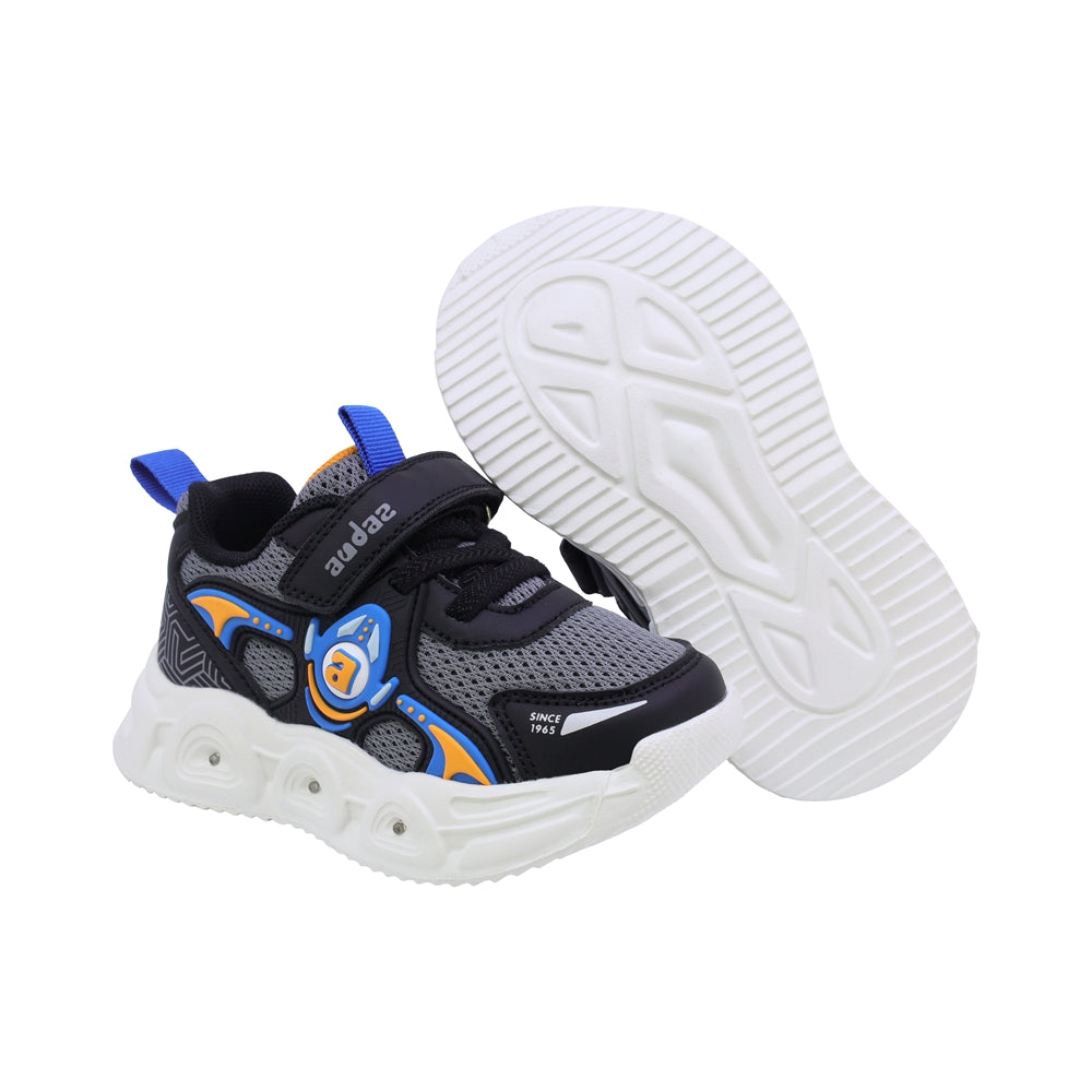 TENIS AUDAZ PARA NIÑO COLOR NEGRO DE SINTÉTICO ORION CON TIRA DE CONTACTO