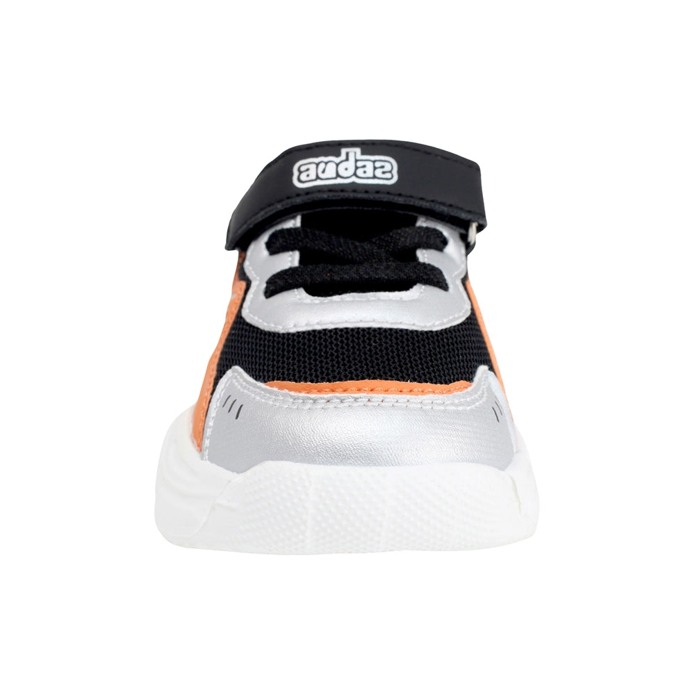 TENIS AUDAZ PARA NIÑO EN SINTÉTICO COLOR NEGRO ORION CON AGUJETA Y TIRA DE CONTACTO
