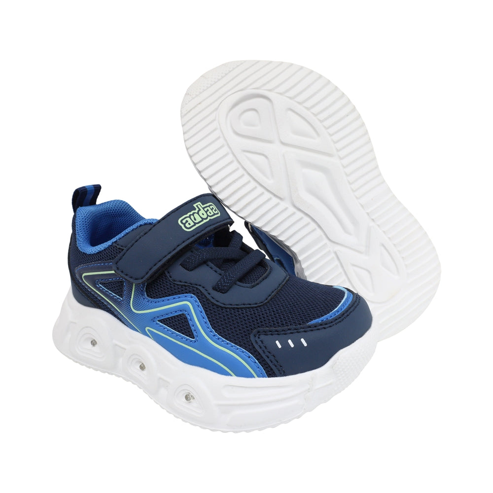 TENIS AUDAZ PARA NIÑO EN SINTÉTICO COLOR AZUL ORION CON AGUJETA Y TIRA DE CONTACTO