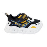 TENIS AUDAZ PARA NIÑO EN SINTÉTICO COLOR NEGRO-BLANCO ORION CON AGUJETA Y TIRA DE CONTACTO