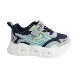 TENIS AUDAZ PARA NIÑO EN SINTÉTICO COLOR AZUL-GRIS ORION CON AGUJETA Y TIRA DE CONTACTO