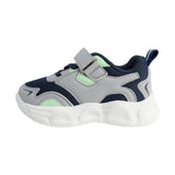 TENIS AUDAZ PARA NIÑO EN SINTÉTICO COLOR AZUL-GRIS ORION CON AGUJETA Y TIRA DE CONTACTO