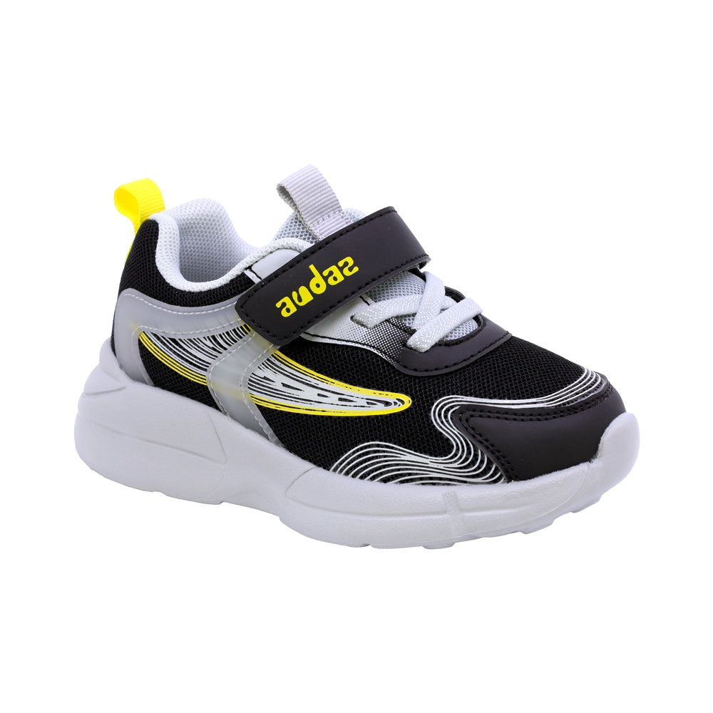 TENIS AUDAZ PARA NIÑO DE SINTÉTICO COLOR NEGRO NEUTRÓN CON TIRA DE CONTACTO