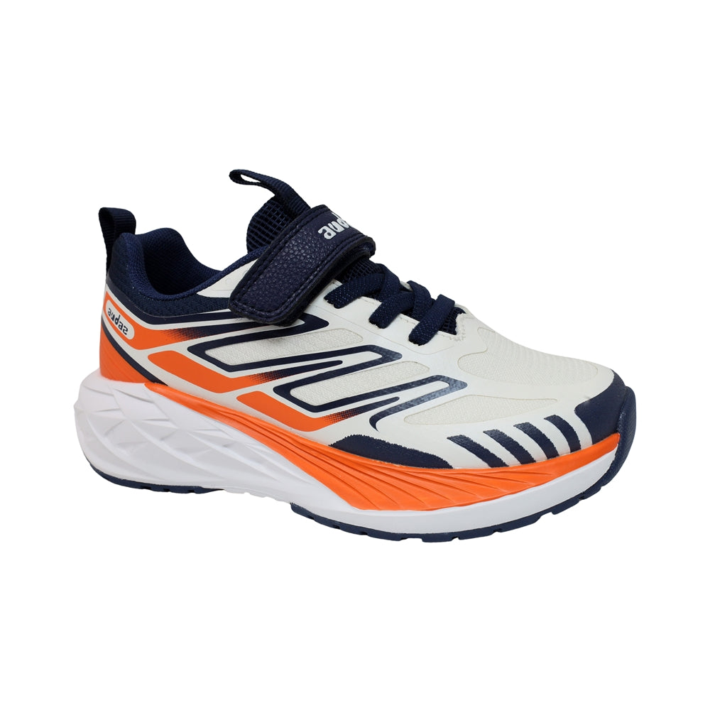 TENIS AUDAZ PARA NIÑO EN SINTÉTICO COLOR BEIGE-AZUL OCA CON AGUJETA Y TIRA DE CONTACTO