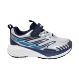 TENIS AUDAZ PARA NIÑO EN SINTÉTICO COLOR GRIS-AZUL OCA CON AGUJETA Y TIRA DE CONTACTO