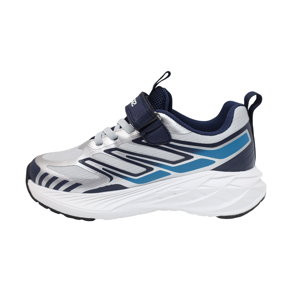 TENIS AUDAZ PARA NIÑO EN SINTÉTICO COLOR GRIS-AZUL OCA CON AGUJETA Y TIRA DE CONTACTO