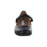 ZAPATO ESCOLAR COQUETA PARA NIÑA PIEL NEGRO ELISA CON TIRA DE CONTACTO