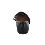 ZAPATO ESCOLAR COQUETA PARA NIÑA PIEL NEGRO ELISA CON TIRA DE CONTACTO
