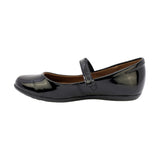 ZAPATO ESCOLAR COQUETA PARA NIÑA SINTÉTICO NEGRO ELISA CON TIRA DE CONTACTO