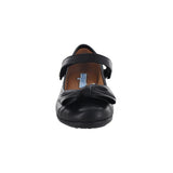 ZAPATO ESCOLAR COQUETA PARA NIÑA PIEL NEGRO ELISA CON TIRA DE CONTACTO