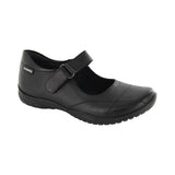 ZAPATO ESCOLAR COQUETA  PARA NIÑA PIEL NEGRO GEORGINA CON CORREA