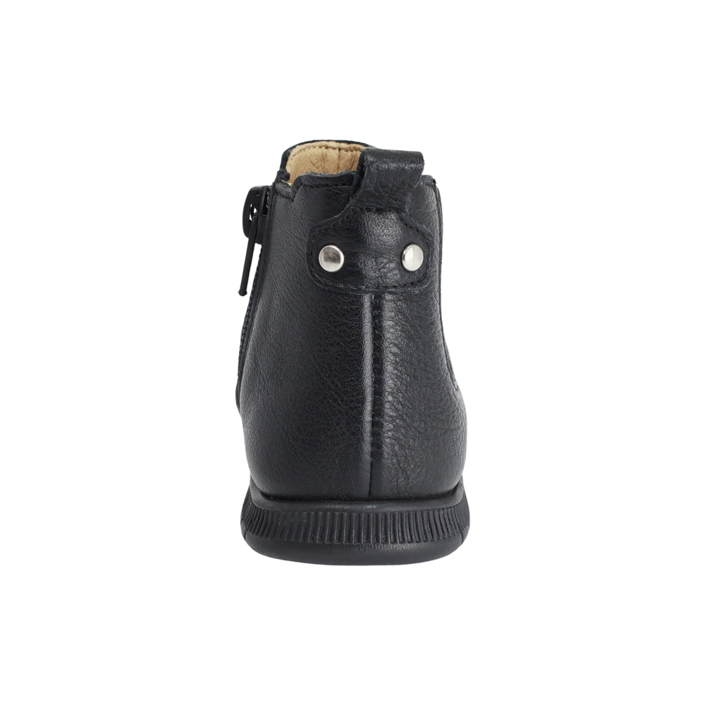 BOTA AUDAZ PARA NIÑO EN PIEL COLOR NEGRO CLICK CON ELÁSTICO