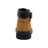 Bota Audaz para niño en piel camel Martin con tira de contacto