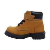 Bota Audaz para niño en piel camel Martin con tira de contacto