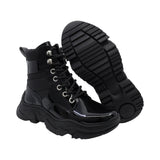 Bota Coqueta para niña de charol negro Winko con agujetas