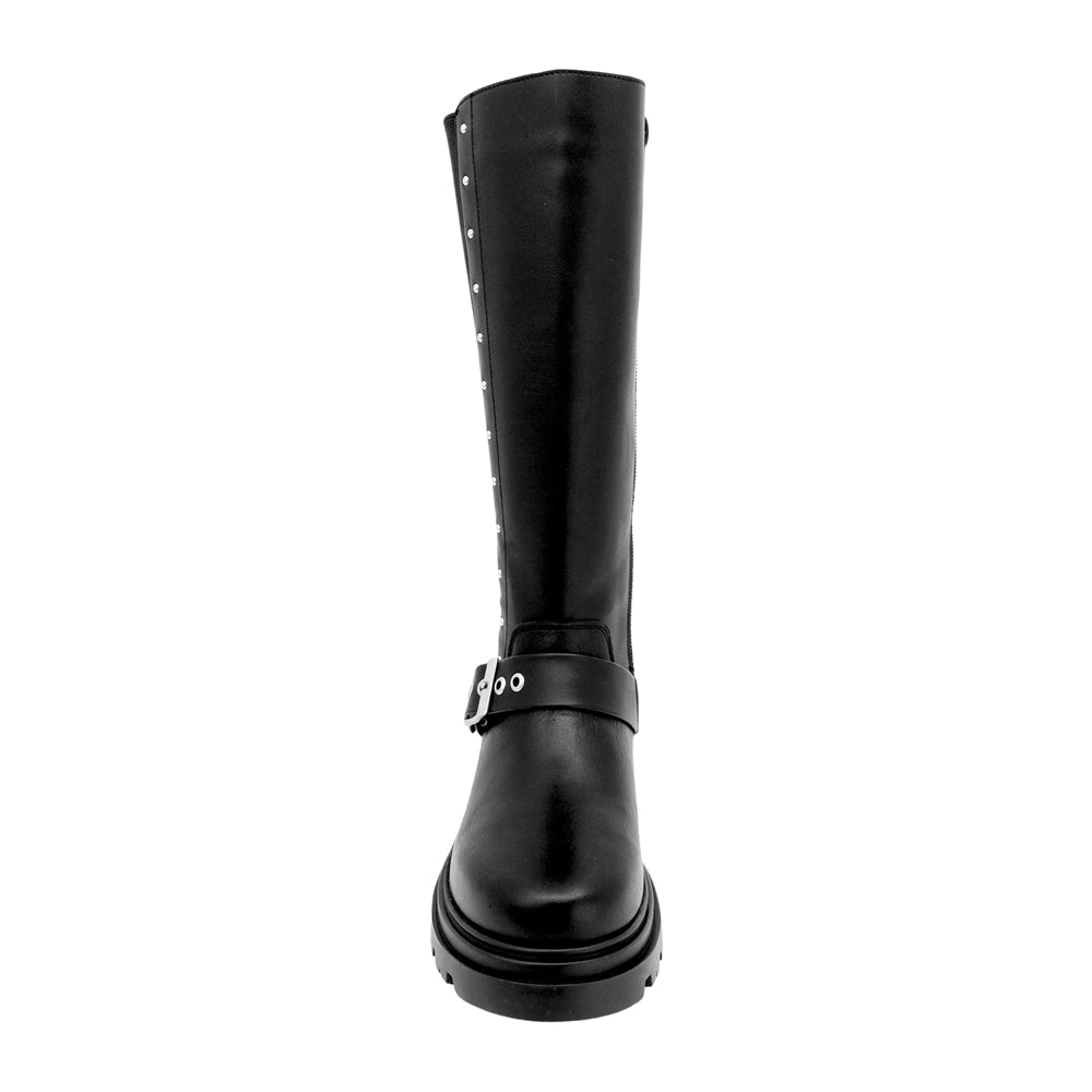 BOTA COQUETA PARA NIÑA EN SINTÉTICO COLOR NEGRO JAZZ CON HEBILLA