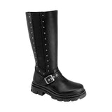 BOTA COQUETA PARA NIÑA EN SINTÉTICO COLOR NEGRO JAZZ CON HEBILLA