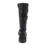 BOTA COQUETA PARA NIÑA EN SINTÉTICO COLOR NEGRO JAZZ CON DOBLE TIRA DE ESTOPEROLES