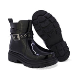 BOTA COQUETA PARA NIÑA EN CHAROL COLOR NEGRO JAZZ CON DISEÑO ROBUSTO