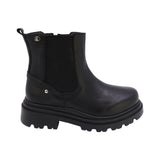 BOTA COQUETA PARA NIÑA EN PIEL COLOR NEGRO JAZZ CON ELÁSTICO