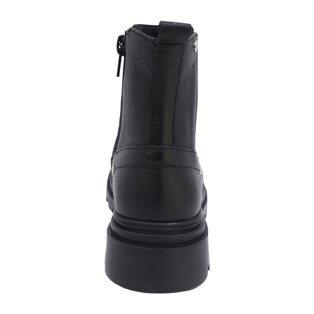 BOTA COQUETA PARA NIÑA EN PIEL COLOR NEGRO JAZZ CON ELÁSTICO