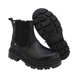 BOTA COQUETA PARA NIÑA EN PIEL COLOR NEGRO JAZZ CON ELÁSTICO