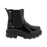 BOTA COQUETA PARA NIÑA EN CHAROL COLOR NEGRO JAZZ CON ELÁSTICO