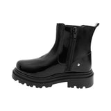 BOTA COQUETA PARA NIÑA EN CHAROL COLOR NEGRO JAZZ CON ELÁSTICO