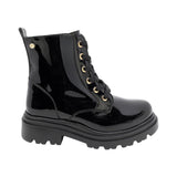 BOTA COQUETA PARA NIÑA EN CHAROL COLOR NEGRO JAZZ CON AGUJETA