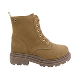 BOTA COQUETA PARA NIÑA EN PIEL COLOR BEIGE JAZZ CON AGUJETA