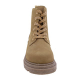 BOTA COQUETA PARA NIÑA EN PIEL COLOR BEIGE JAZZ CON AGUJETA