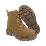 BOTA COQUETA PARA NIÑA EN PIEL COLOR BEIGE JAZZ CON AGUJETA