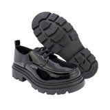 ZAPATO ESCOLAR COQUETA PARA NIÑA SINTÉTICO NEGRO JAZZ CON AGUJETA