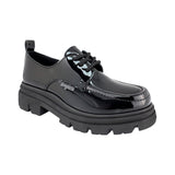 ZAPATO ESCOLAR COQUETA PARA NIÑA SINTÉTICO NEGRO JAZZ CON AGUJETA