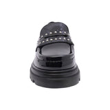MOCASÍN COQUETA PARA NIÑA EN CHAROL COLOR NEGRO JAZZ CHUNKY