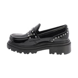 MOCASÍN COQUETA PARA NIÑA EN CHAROL COLOR NEGRO JAZZ CHUNKY
