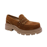 MOCASÍN COQUETA PARA NIÑA EN PIEL COLOR MIEL JAZZ CHUNKY