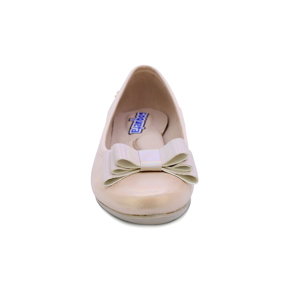 BALERINA COQUETA PARA NIÑA DE SINTÉTICO COLOR ORO MELANIA CON MOÑO