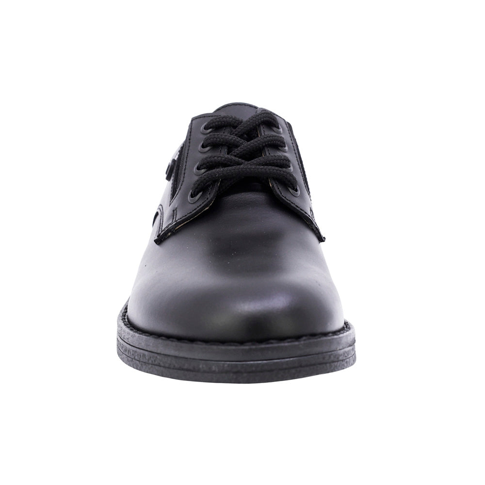 ZAPATO ESCOLAR AUDAZ PARA NIÑO PIEL NEGRO CHELSEA CON AGUJETA