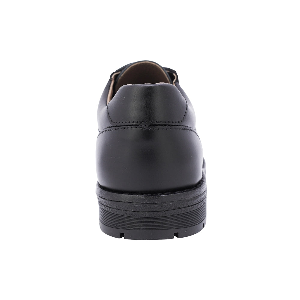 ZAPATO ESCOLAR AUDAZ PARA NIÑO PIEL NEGRO CHELSEA CON AGUJETA
