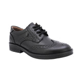 ZAPATO ESCOLAR AUDAZ PARA NIÑO PIEL NEGRO CHELSEA CON AGUJETA